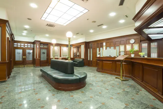 A community bank lobby